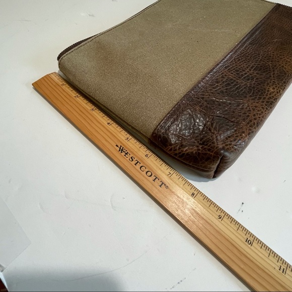 House of Jack Brown Leather and Canvas Wallet bag - Picture 12 of 13